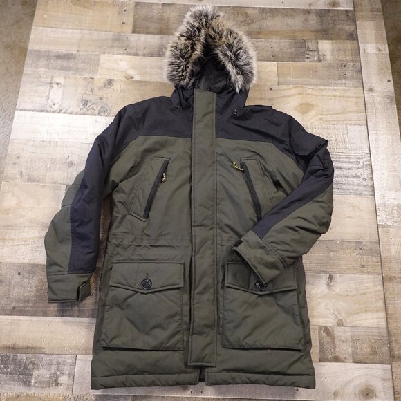 Lands' End Expedition Winter Down Parka men's small green black